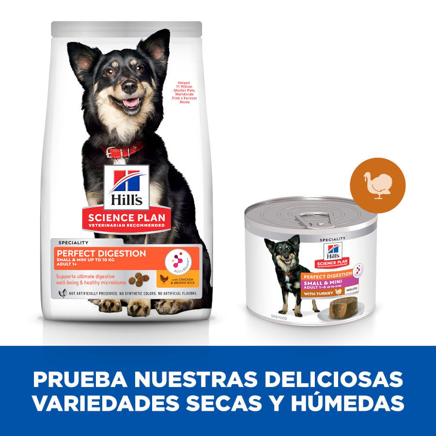 Hill's Science Plan Adult Small & Mini Perfect Digestion Mousse de Peru em lata para cães , , large image number null