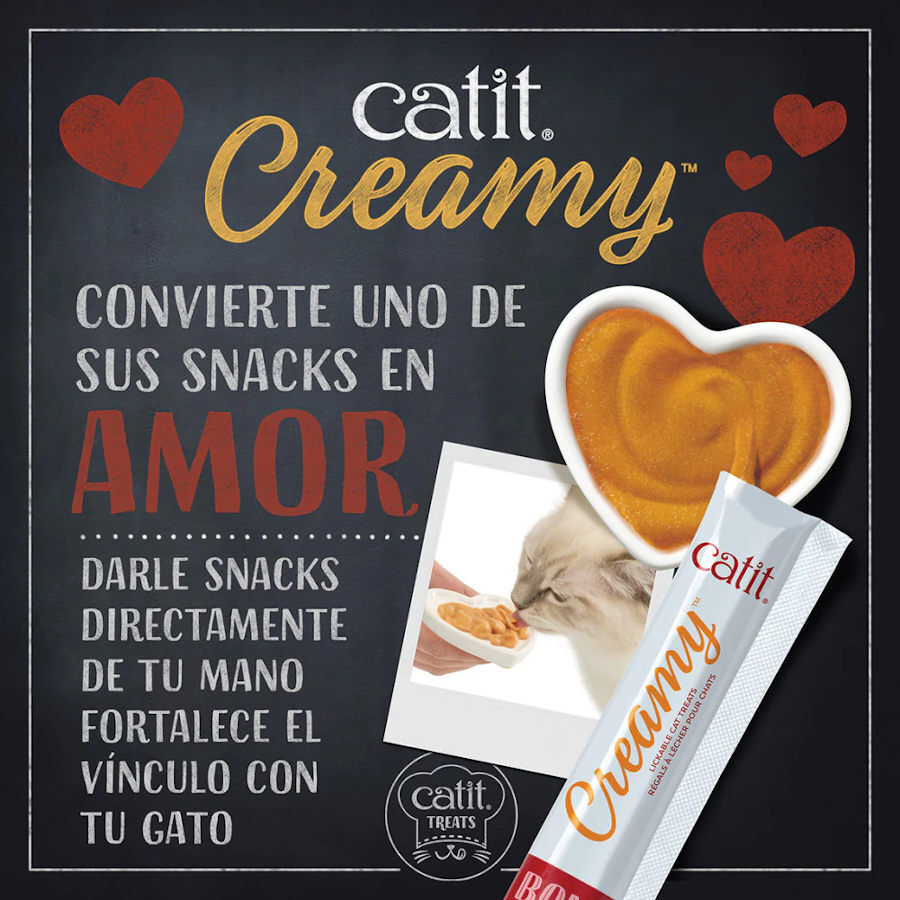 Catit Creamy Snack Líquido de Salmão com Gambas para gatos, , large image number null