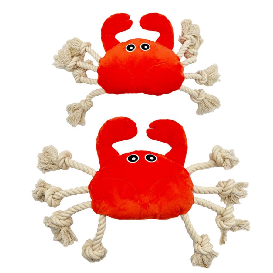 Tootoy! Comfort Fresh Crab peluche com corda para cães, , large image number null