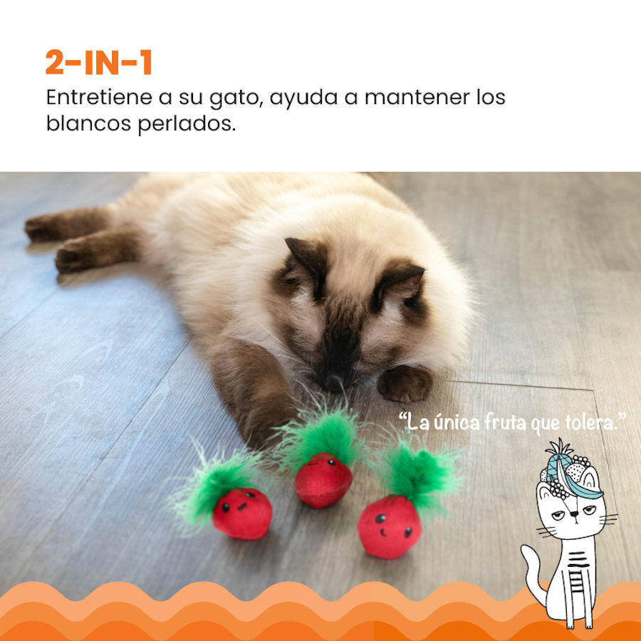 Outward Hound Catstages Strawbabies Morango de Peluche para gatos, , large image number null