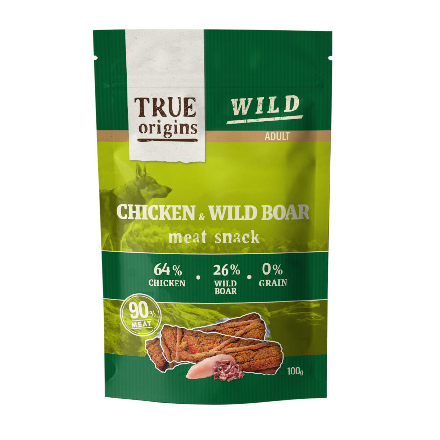 True Origins Tiras Wild Adult Frango e Javali para cães , , large image number null