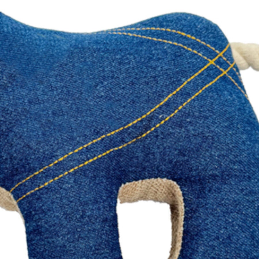 Tootoy! Comfort Denim Rhino peluche com som para cães, , large image number null