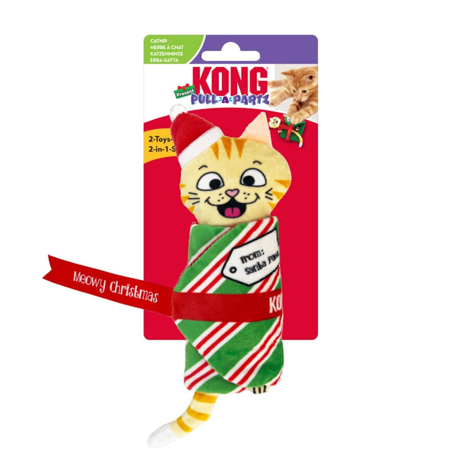 Kong Holiday Pull-A-Part Present brinquedos para gatos , , large image number null