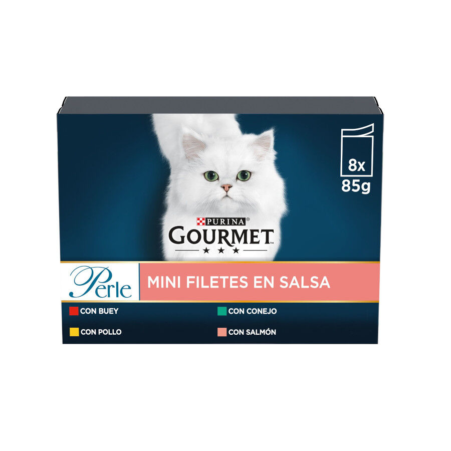 Gourmet Perle Filetes de Carne em molho saqueta para gatos