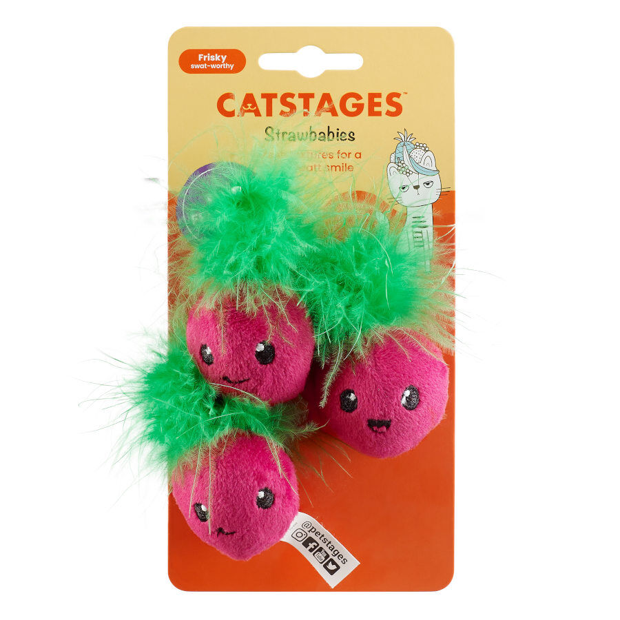 Outward Hound Catstages Strawbabies Morango de Peluche para gatos, , large image number null