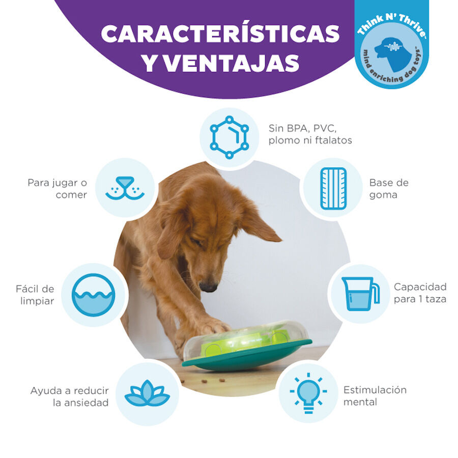 Outward Hound Nina Ottosson Wobble Bowl Brinquedo interativo com dispensador de snacks para cães, , large image number null