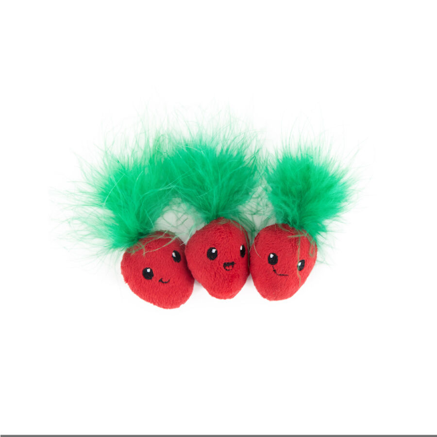 Outward Hound Catstages Strawbabies Morango de Peluche para gatos, , large image number null