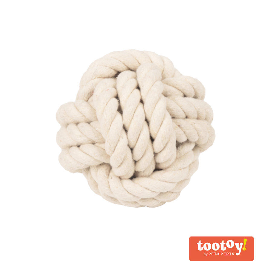 Tootoy! Pull Natural Rope Ball bola corda para cães