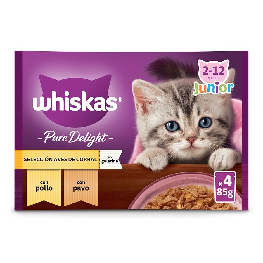 Whiskas Casserole Aves Geleia em Saqueta para Gatos Júnior, , large image number null