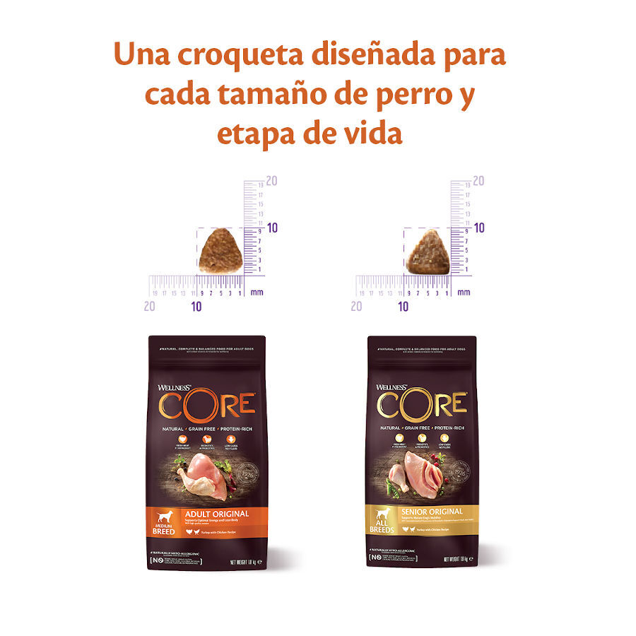 10 kg Wellness Core Adult Medium/Large Healthy Peru ração para cães , , large image number null