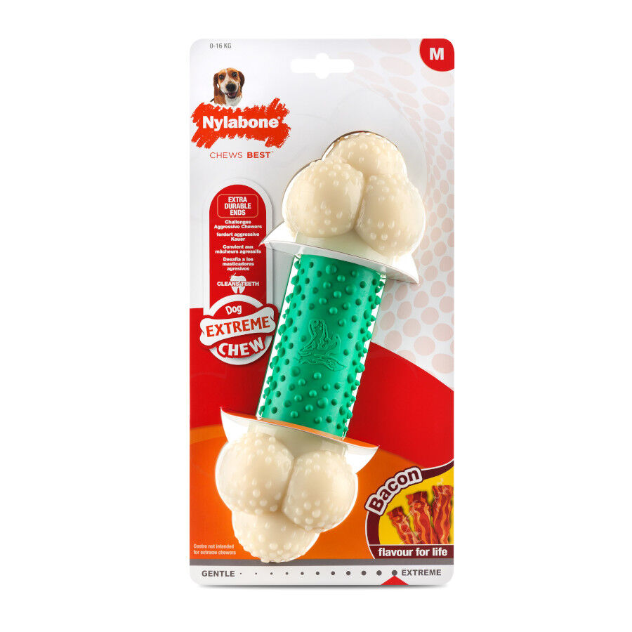 Nylabone Extreme Chew Bacon Double Action Mordedor para cães, , large image number null