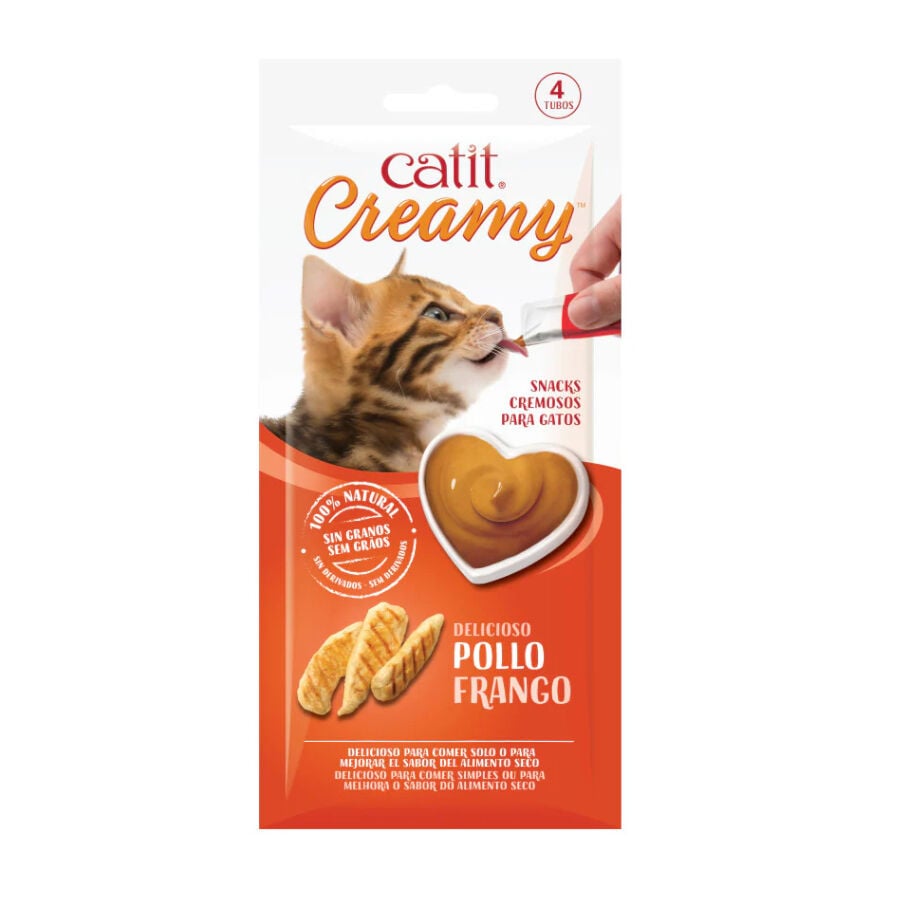 Catit Creamy Snack Líquido de Frango para gatos