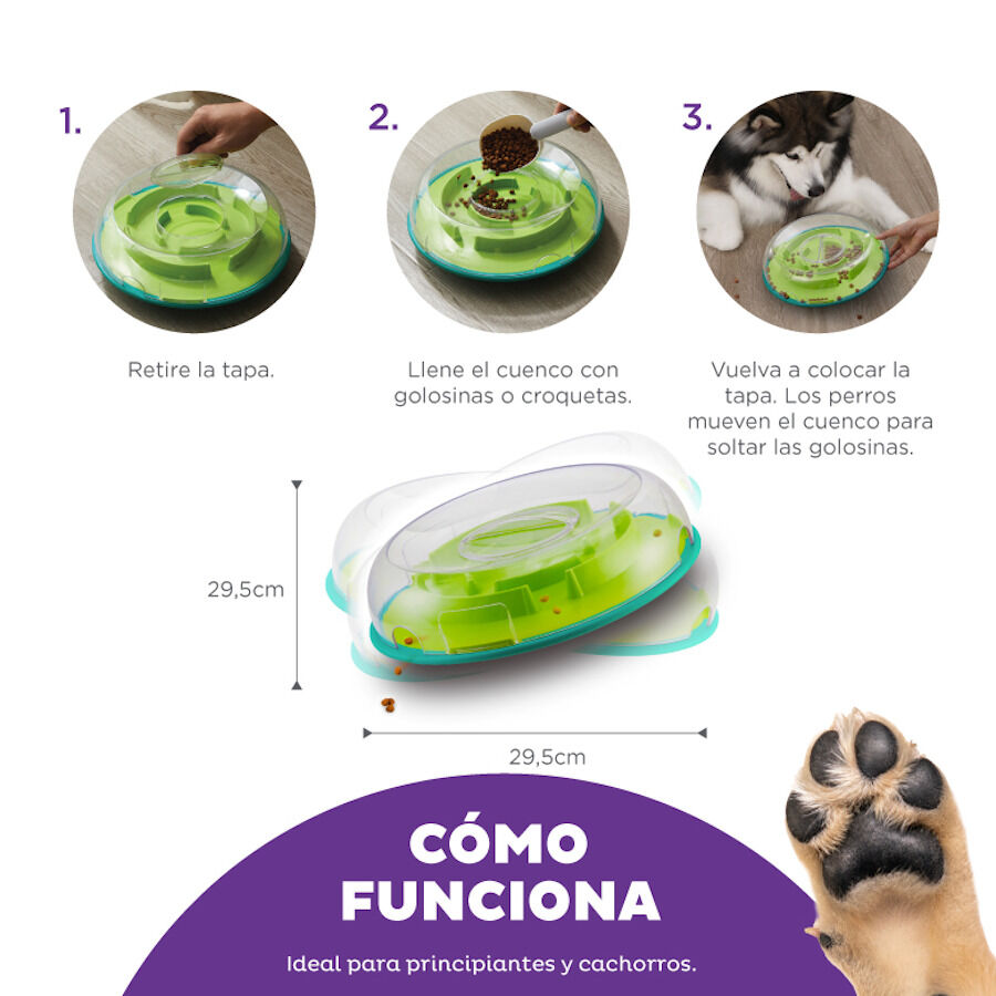 Outward Hound Nina Ottosson Wobble Bowl Brinquedo interativo com dispensador de snacks para cães, , large image number null