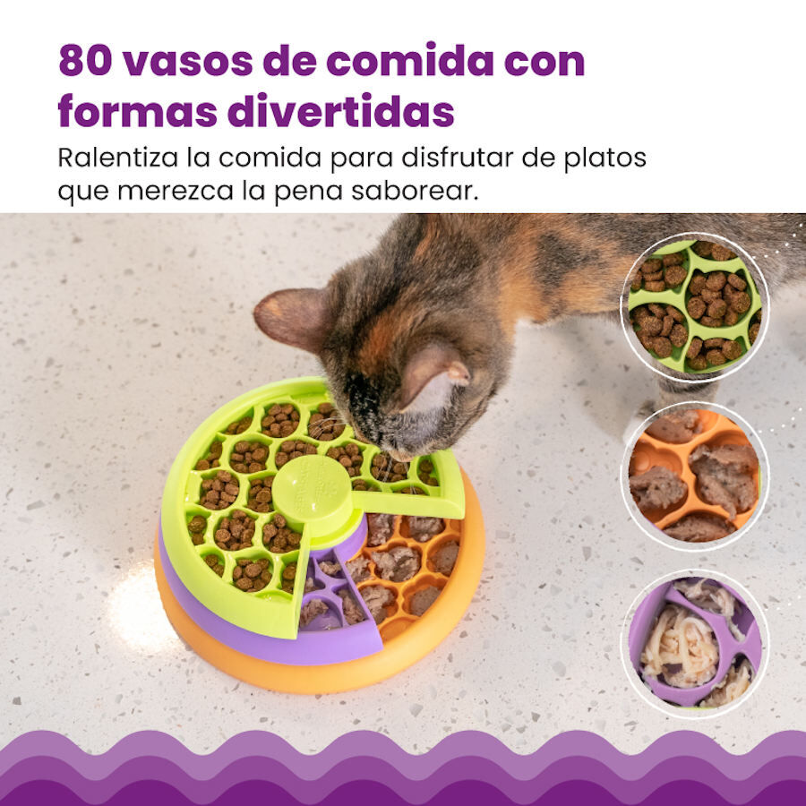 Outward Hound Catstages Nina Ottosson Kitty Lickin’ Layers Comedouro Interativo para gatos, , large image number null