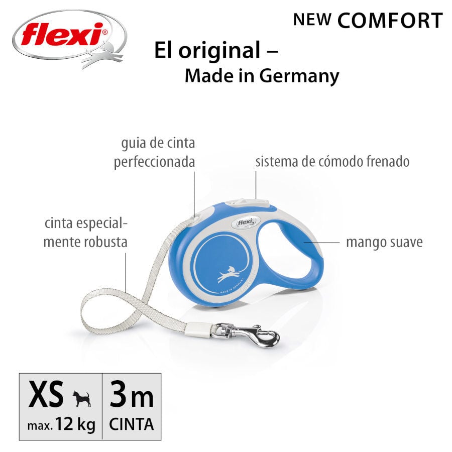 Flexi Correia New Comfort Trela extensível azul escura para cães, , large image number null