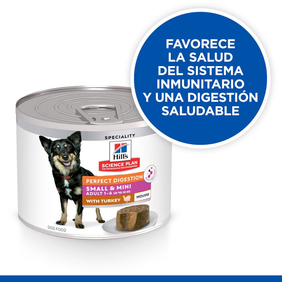 Hill's Science Plan Adult Small & Mini Perfect Digestion Mousse de Peru em lata para cães , , large image number null