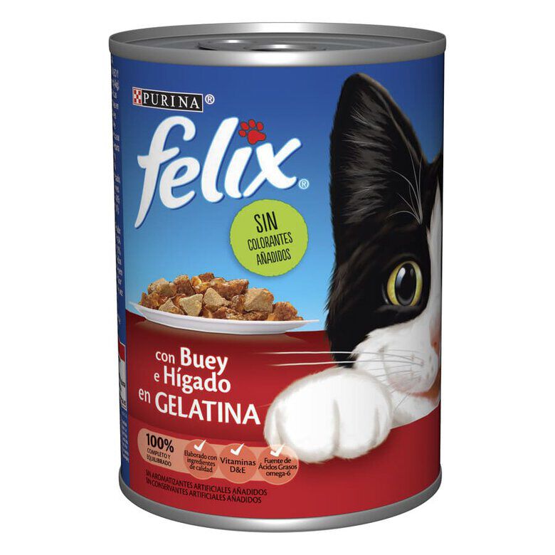 Purina Felix carne de boi e fígado lata para gatos