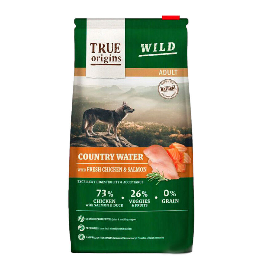 True Origins Wild Adult Country Water Frango e Salmão ração para cães