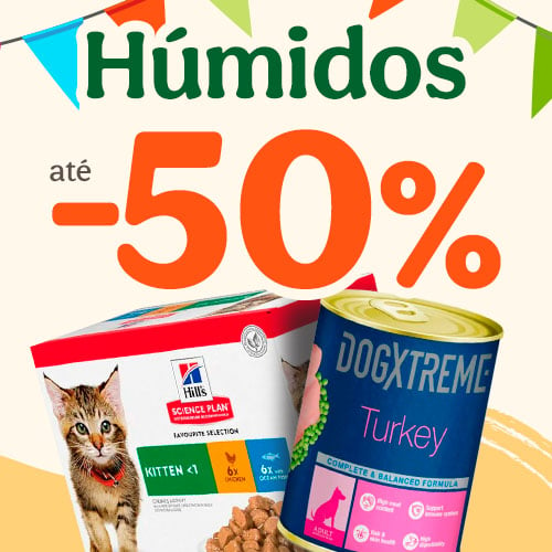 Comida húmida até -50%