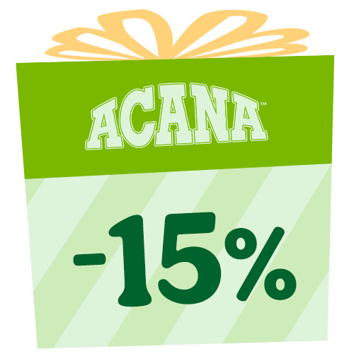 Até -15% Acana