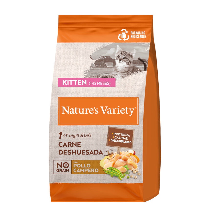 7 kg Nature's Variety No Grain Kitten Frango ração para gatos