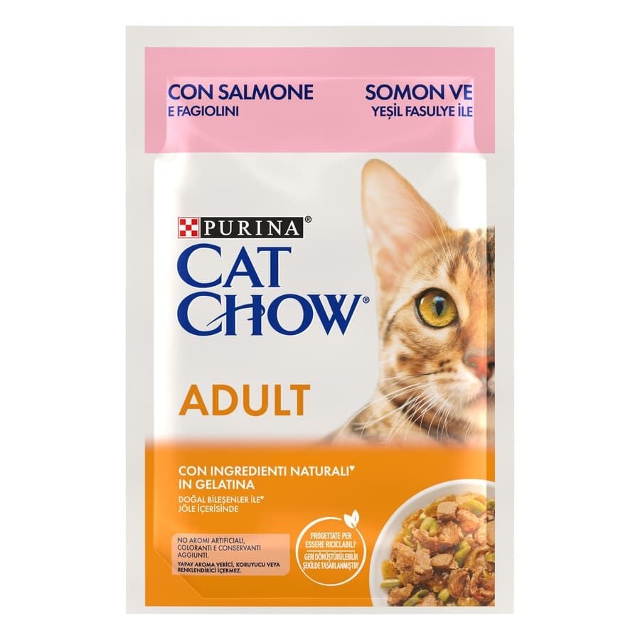 24 saquetas x 85 g Cat Chow Saqueta de salmão para gatos Pack poupança!