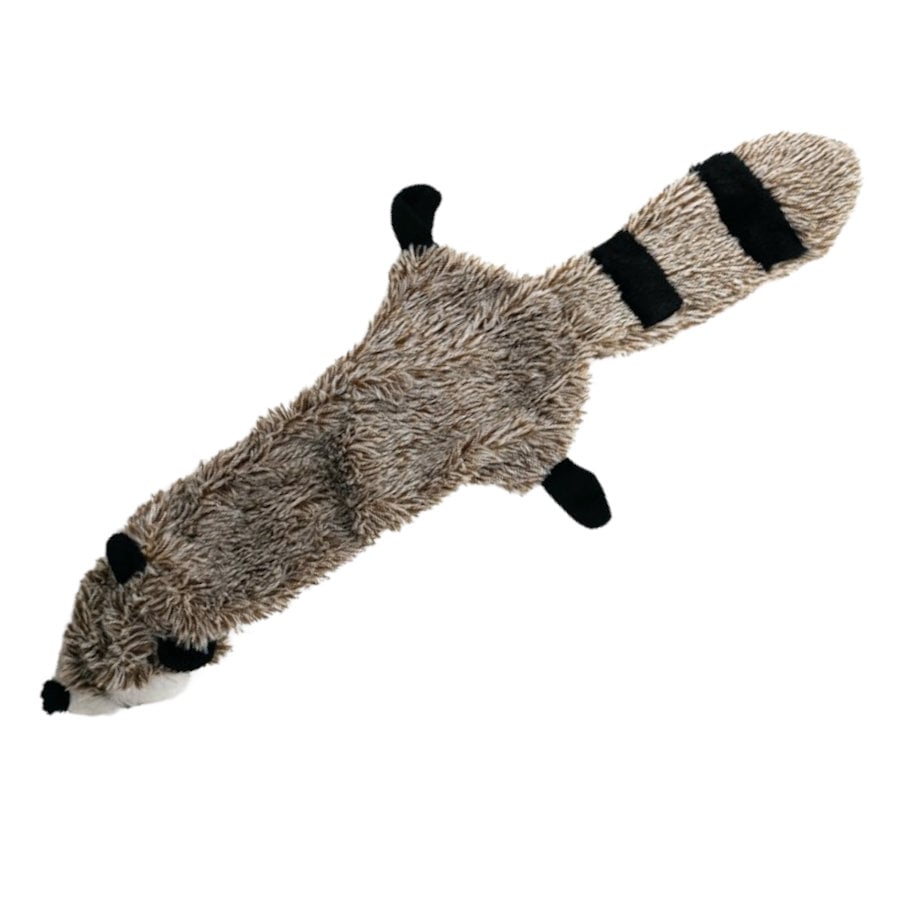 Tootoy! Comfort Skinny Racoon peluche com som crocante para cães