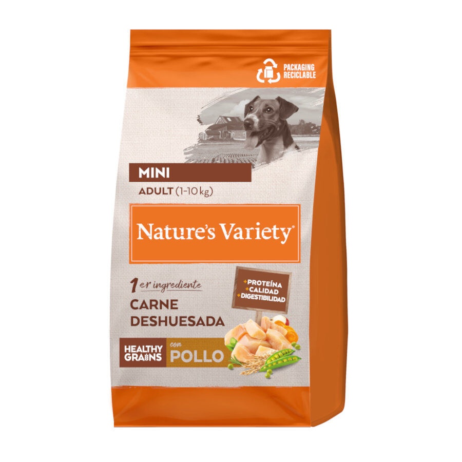 1.5 kg Nature's Variety Healthy Grains Adult Mini Frango ração para cães