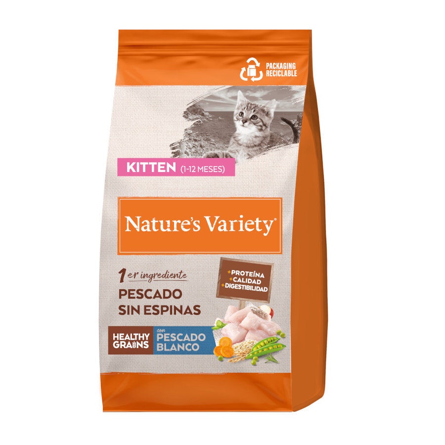 3 KG 3 kg Nature’s Variety Healthy Grains Kitten Peixe Branco ração para gatinhos