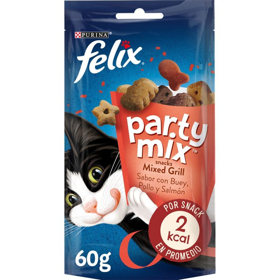 60 g Felix Biscoitos Party Mix queijo para gatos