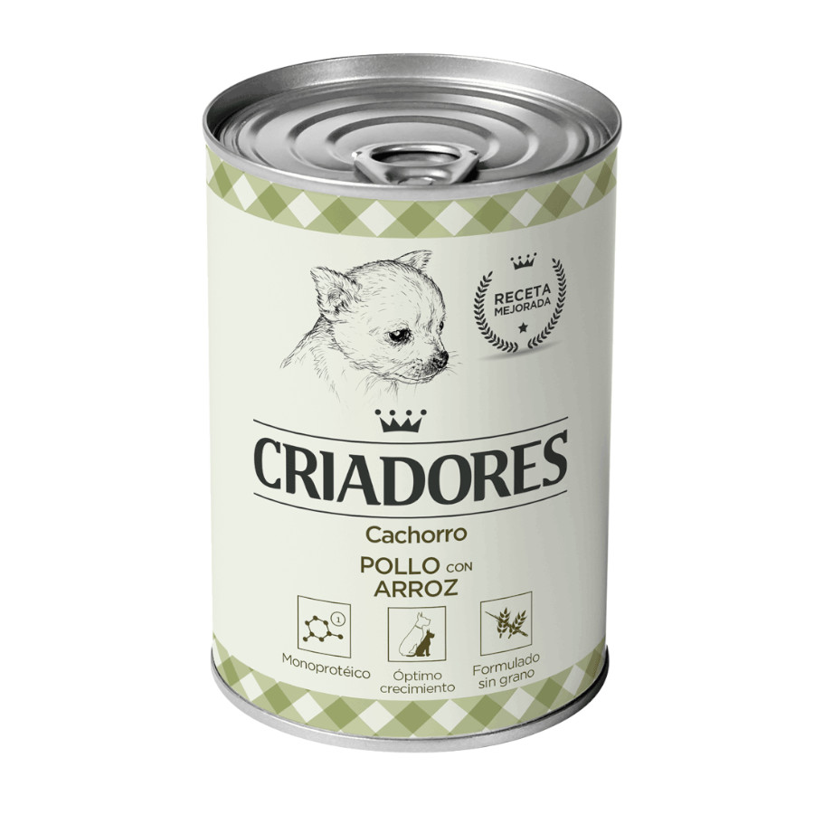 Criadores Frango-arroz comida húmida para cachorros