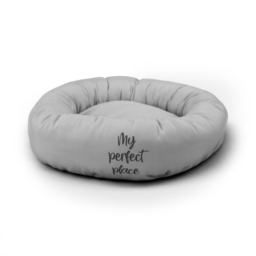 Leeby Cama Donut Antiderrapante Cinzenta para gatos