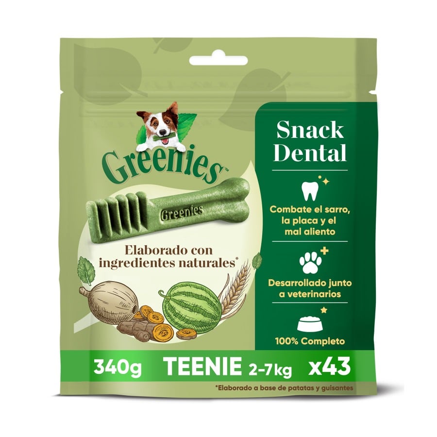 0.34 KG Greenies Snacks Dentários 100% Naturais Teenie para cães Toy