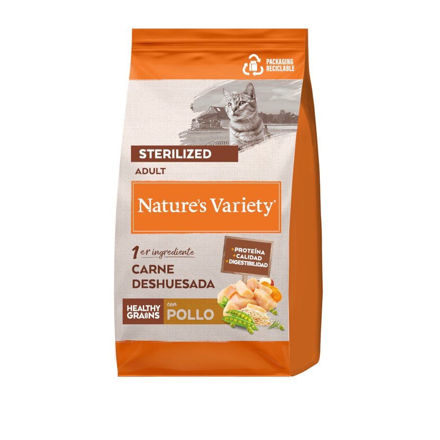 7 KG 7 kg Nature’s Variety Healthy Grains Adult Sterilized Pollo pienso para gatos