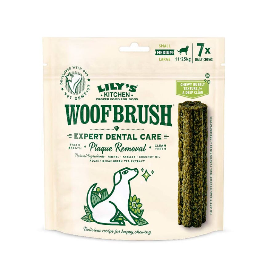 Lily's Kitchen Snacks Dentários Woofbrush Medium para cães