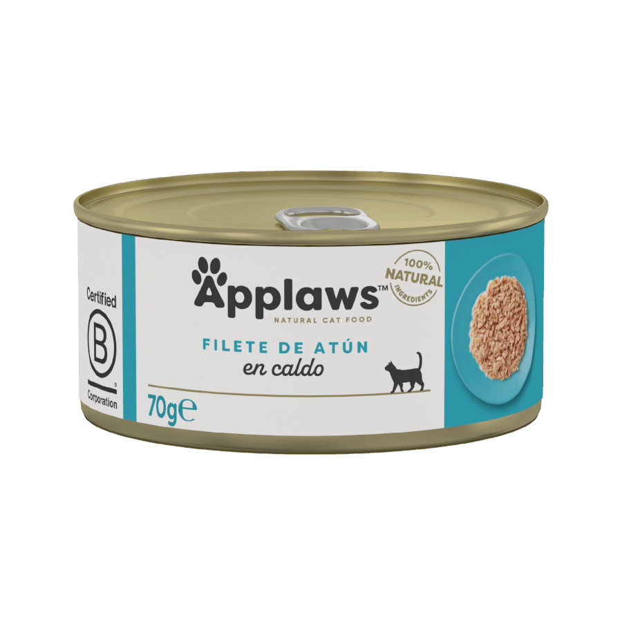 24 latas x 70 g Applaws filete de atum em lata para gatos Pack poupança!