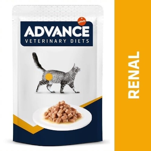 12 saquetas x 85 g Advance Renal Frango e Porco saqueta para gatos Pack poupança!