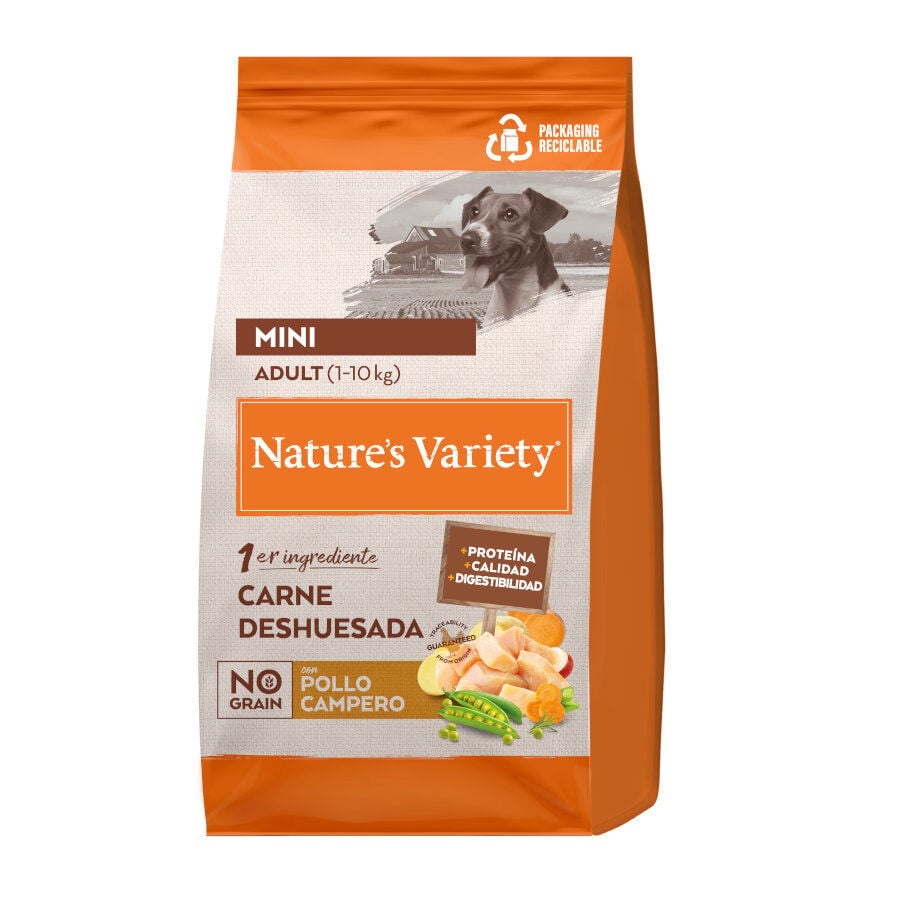 7 kg Nature's Variety No Grain Adult Mini Frango ração para cães