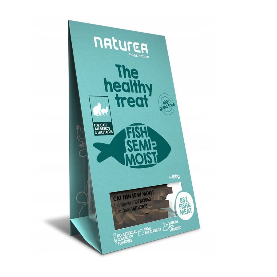 0.1 KG Naturea Biscoitos Peixe para gatos