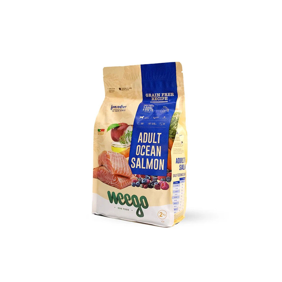 2 KG Weego Grain Free Adult Ocean Salmão ração para cães