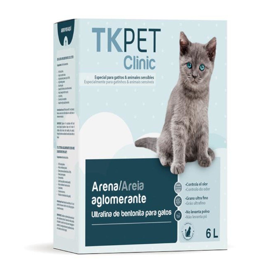 6 L TK-Pet Clinic Areia Ultrafina para gatos