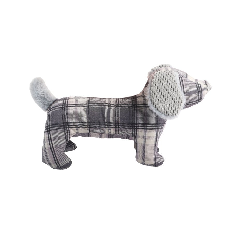 Tootoy! Tartan Dog Cuddler Grey Peluche Teckel para cães