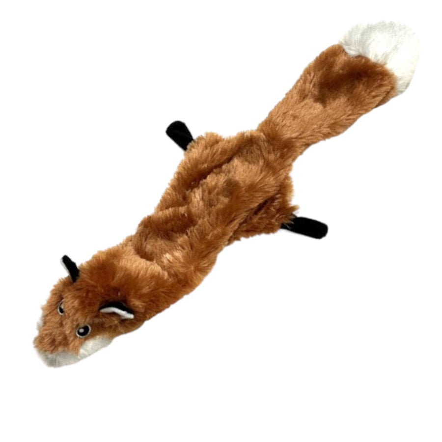 Tootoy! Comfort Skinny Fox peluche com som crocante para cães