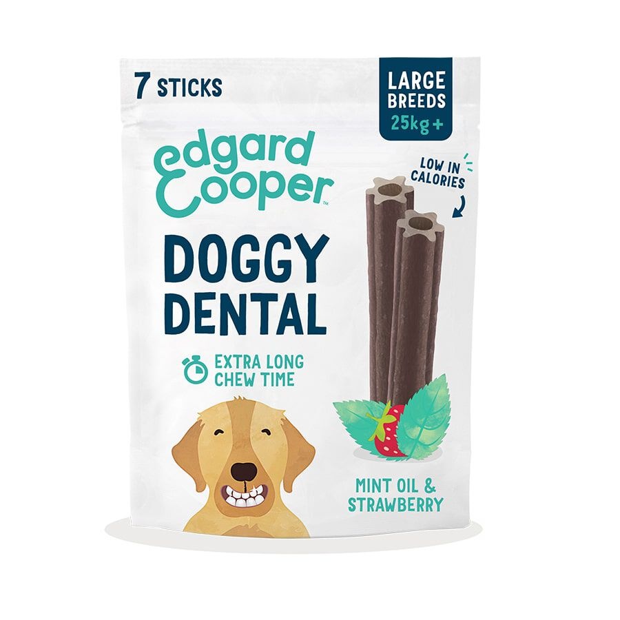 14 sticks  Edgard y Cooper Snacks dentários Adult Large para cães Pack poupança!