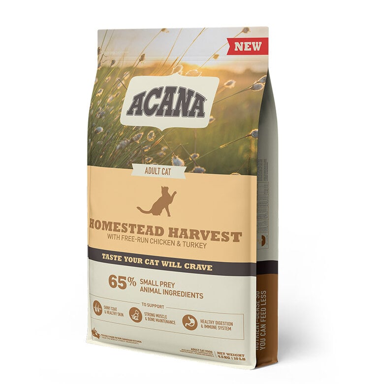 2 x 4.5 kg Acana Homestead Harvest ração para gatos Pack poupança!