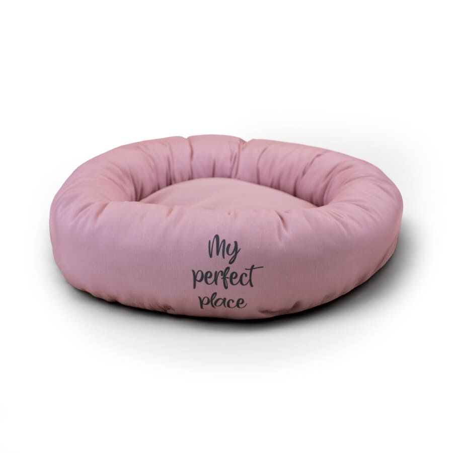 Leeby Cama Donut Antiderrapante Rosa para gatos