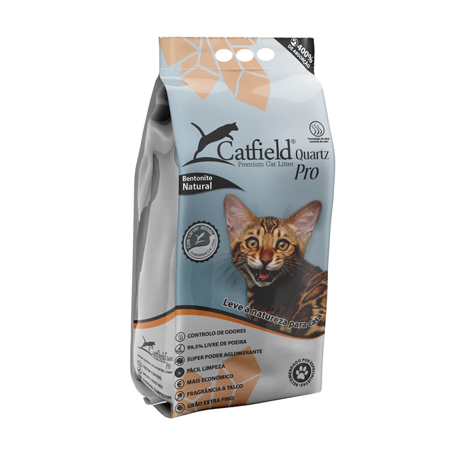 Catfield Premium Quartz Pro Areia Aglomerante para gatos