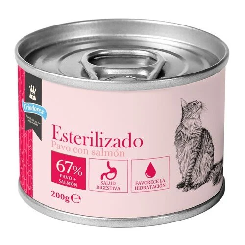 24 latas x 200 g Criadores Esterilizado Peru e Salmão em lata para gatos Pack poupança!