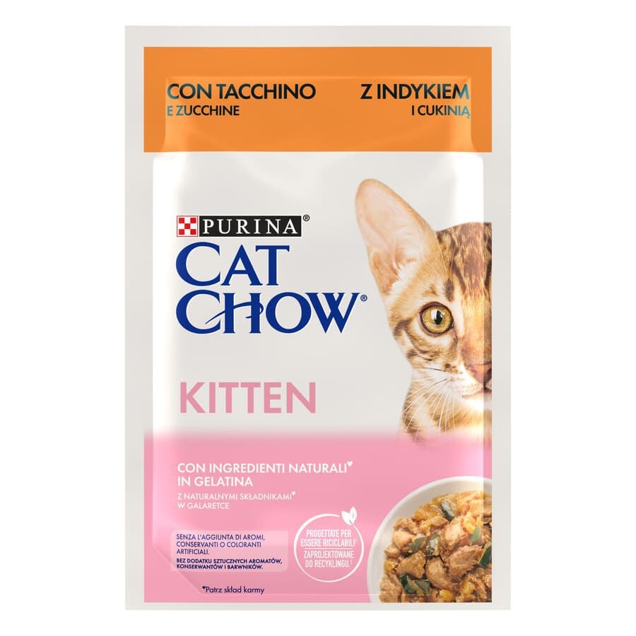 12 saquetas x 85 g Cat Chow Peru em Gelatina para Gatinhos Pack poupança!