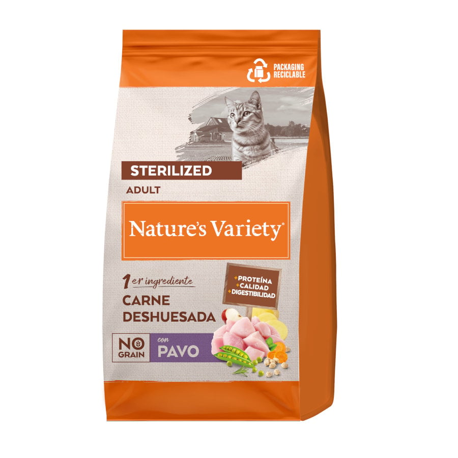 3 KG Nature’s Variety No Grain Adult Sterilized Peru ração para gatos